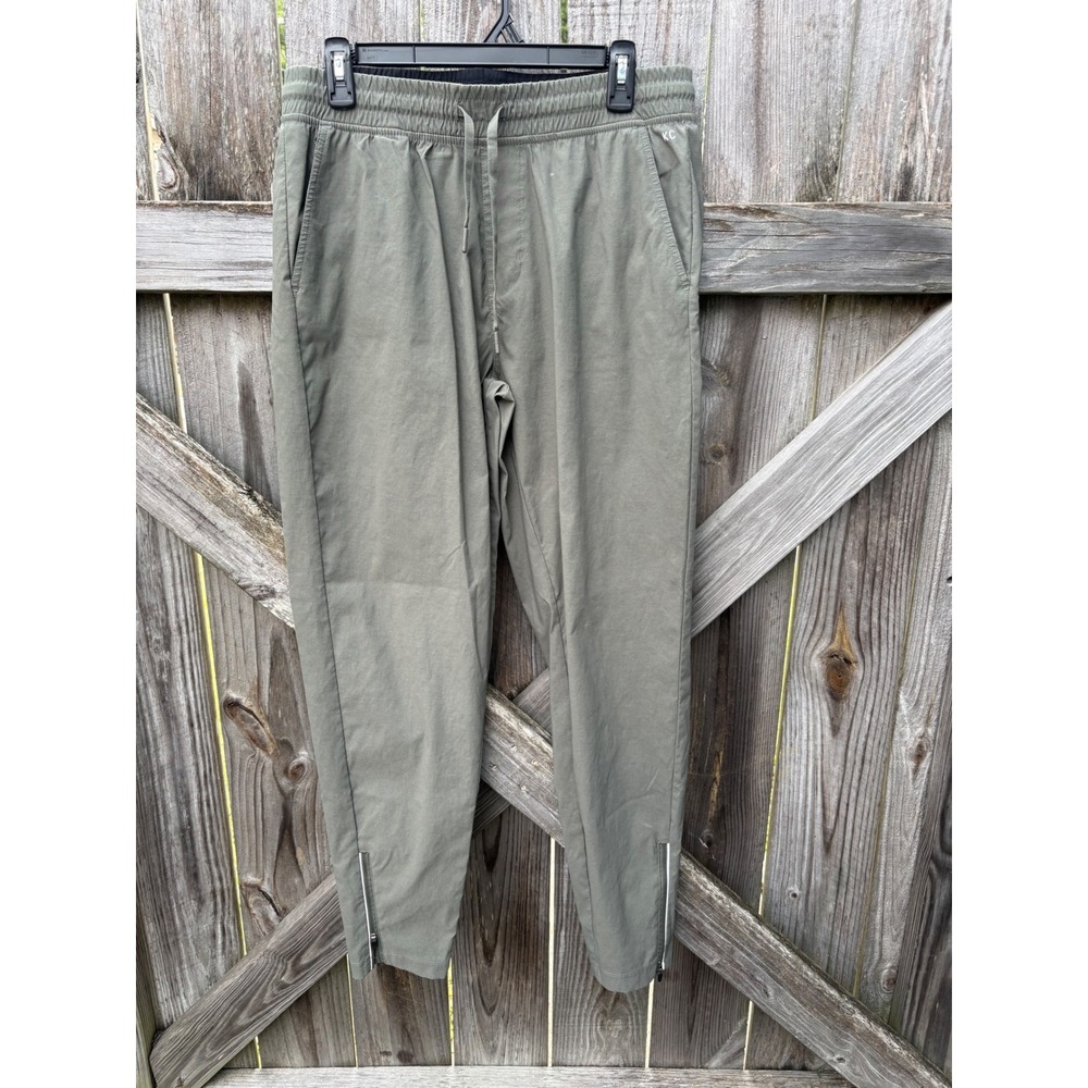 Kenneth Cole Active Mens Olive Green Ankle Zip Jogger Pants KE9L20FGUF Large